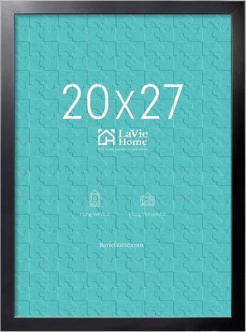 LaVie Home 20x27 Picture Frame Black, Puzzles Frame for Wall Decoration, Classic