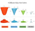 KongNai 4 Sizes Kitchen Funnel Set - Food Grade Silicone Collapsible Funnels for Filling Bottles, Canning, Cooking