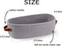 Cotton Rope Small Woven Storage Basket for Toilet Paper, Bathroom, 13"x5.9"x4", Gray