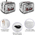 Welcome to Our Farm House Toaster Cover 4 Slice, Large Kitchen Appliance Covers, Black and White Checkered Toaster Oven Cover with Loop, Bread Machine Cover Polyester Dust Cover Protection