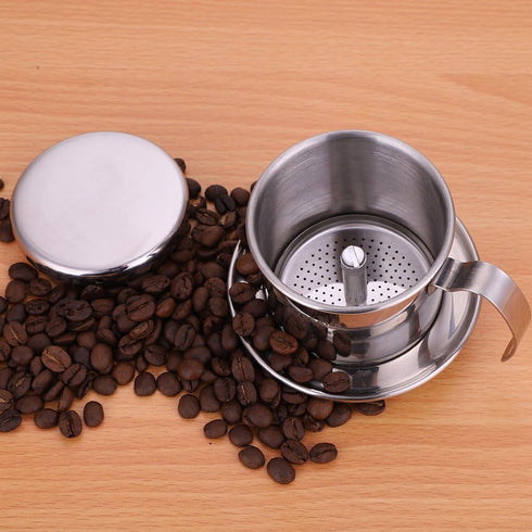 Zopsc Vietnamese Coffee Drip Filter Maker - Stainless Steel Coffee Filter Cup Infuser for Home Coffee