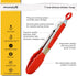 Mini Tongs with Silicone Tips, 7-Inch Serving Tongs, Set of 3 (Red, Blue, Green)