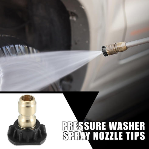 X AUTOHAUX High Pressure Washer Spray Nozzle Tips Quick Connector Black 3 Pcs