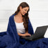 Weighted Blanket 48''x72''x12lbs Navy Blue Heavy Blanket for Adults, Comfortable and Cozy