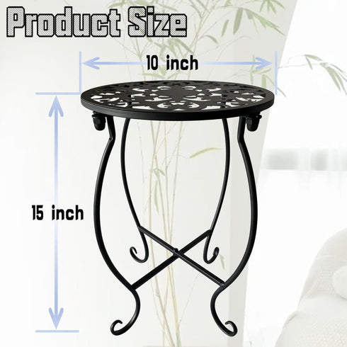 EKINIYAR 1 Pack Plant Stand Indoor Outdoor, Metal Plant Stand for Indoor Plants Iron Art Flower Pot Holder Stand