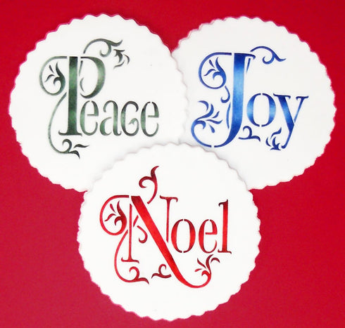 Joy, Noel and Peace Cookie Set by Designer Stencils