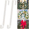 2 Pack Solid Wreath Hanger, Over The Door Metal Hook Holders for Front Door Window (White, 12 inch)