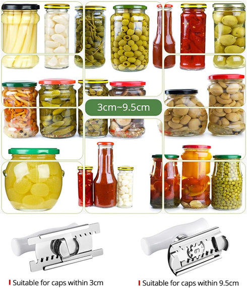 Caliamary Jar Opener for Seniors with Arthritis, Adjustable Stainless Steel Lids Off Easy Opener