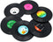 Coaster Vinyl Record Disk Coasters for Drinks, Tabletop Protection, Prevents Furniture Damage (6 PCS)