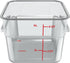 Carlisle FoodService Products Square Food Storage Container, Stackable Design for Catering, 6 Quarts, Clear, Pack of 6