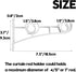 AddGrace Double Curtain Rod Brackets Set of 4, White Drapery Rod Window Hardware Holders