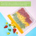 Reusable Food Storage Bags, 10 Pack Dishwasher Safe Freezer Bags, BPA Free Silicone, Leakproof for Travel