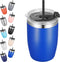 VEGOND Stainless Steel 12 oz Tumblers, Vacuum Insulated Double Wall Travel Tumbler with Lid and Straw, Royal Blue