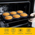 MUJUZE Hamburger Bun Pan, 6 Cavity Nonstick & Heat Resistant Mold for Homemade Burger Buns