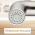 Houtingmann Kitchen Side Sprayer with Hose - Sprayer with 17 Adapters, Brushed Nickel