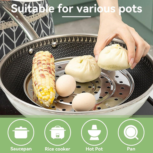10in Steamer Rack, Stainless Steel Canning Rack Cooking Food Steaming Tray for Pressure Cooker