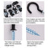 KUUQA Black Vinyl Coated Cup Hook Kit, 70 Pieces, 6 Sizes for Ceiling Screw Mug Hooks