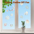 Rainbow Window Privacy Film, Decorative Stained Glass Window Tint for Home, 3D Window Clings, Static Cling Sticker