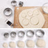 5 Pieces Biscuit Cookie Cutters Set, Stainless Steel Round Cookie Cutters in Graduated Sizes