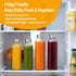 18 oz, 100% Set 3 Luxfuel Clear Glass Bottles with Lids Reusable Glass Water Bottles with Stainless Steel Cap