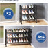 3-Tier Rack,17"-33" Closet,Metal Abiglifty Expandable Shoe Adjustable Shoe Rack for Shoes Shelves for Front Door