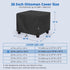 26W 26D 18H, SunPatio Outdoor Ottoman Cover, Waterproof Square Coffee Table Cover, Patio Furniture Side Table Cover