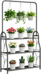 SORCEDAS Plant Stand Indoor Outdoor 3 Tier Tall Corner Hanging Plant Shelf