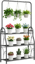 SORCEDAS Plant Stand Indoor Outdoor 3 Tier Tall Corner Hanging Plant Shelf