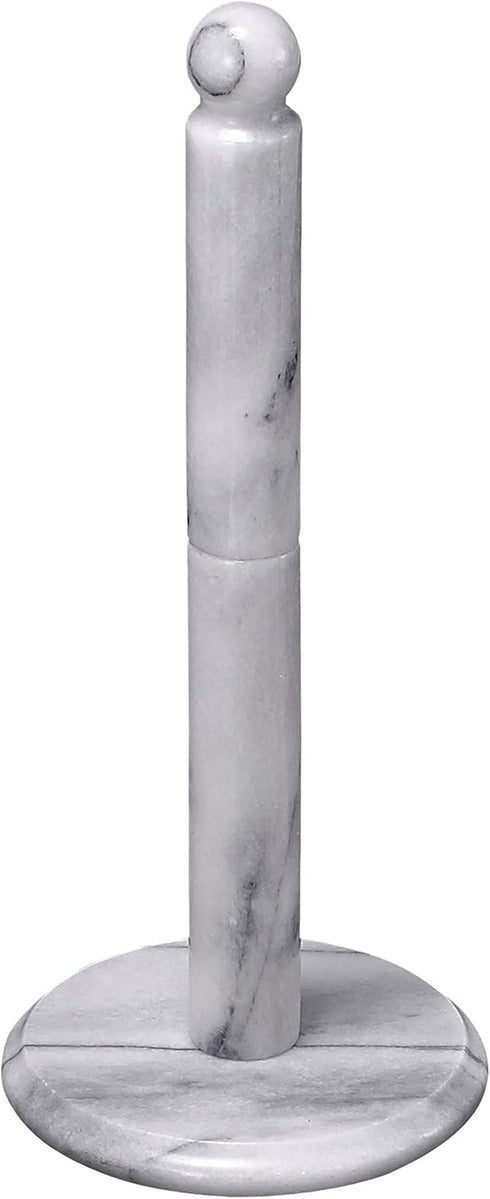 Creative Home Off-White Natural Marble Paper Towel Holder, 5.5" Diam. x 12.5" H (Color May Vary)