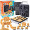 Train Set Waffle Maker - Build Waffle or Pancake Tracks, Electric Nonstick Waffler Iron with 4 Removable Plates