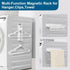 Magnetic Hanger Organizer Stacker, Clothes Hanger Storage Rack for Closet Laundry Room Washing Machine, White