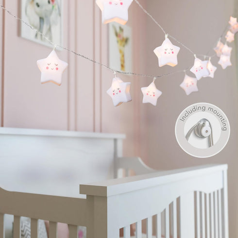 Cobus CozyHome 5 20 Children's Star Fairy Lights - Meters & Warm White LEDs I Lighting Garland for bedrooms I Lighting