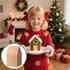 Wehhbtye 52 Sets Packaging Christmas Gingerbread House Cardboard, Gingerbread House Shaped Boxes with Stickers, Xmas