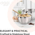 Oggi 5-Quart Two-Tone Stainless Steel Mixing Bowl for Mixing, Making Dough, Dressing Salads, Washing Vegetables