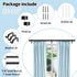 Black 1'' Diameter Curtain Rods for Windows 48 to 84 Inch, Modern Adjustable Heavy Duty Drapery Rod