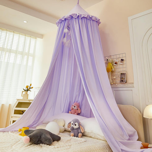 dix-rainbow Princess Decor Canopy for Kids Bed, Soft and Durable Bed Canopy for Girls Room Tent Canopy Dreamy Mosquito