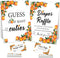 Senfaro 50 Little Cutie Orange Diaper Raffle Tickets and 1 Sign Baby