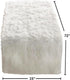 Faux Fur Design Table Runner, 15"x72", White