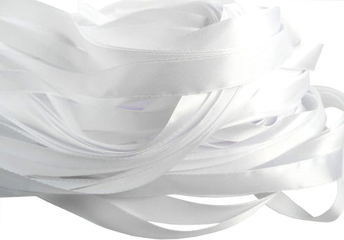 50PCS Ribbon Wands with Triple Ribbon and Silver Bell, Party Favors, Magic Fairy Wands for Wedding Decor