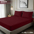 Utopia Bedding Queen Fitted Sheet - Deep Pocket Soft Microfiber Bottom Sheet, Red Burgundy, Easy Care