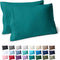 Bare Home Microfiber Pillow Cases, King Size Set of 2 Cooling Pillowcases, Double Brushed Emerald Pillowcases