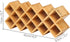 18-Jar Countertop Counter, Criss-Cross Bamboo Spice Rack Organizer, Kitchen Cabinet Cupboard Wall Mount Door Spice