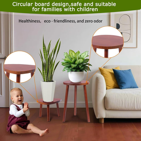Eocogup Indoor,2 Pack Plant Stand Single Plant Tables Indoor,Planter Stand,Multi-purpose Plant Shelf for Living Room