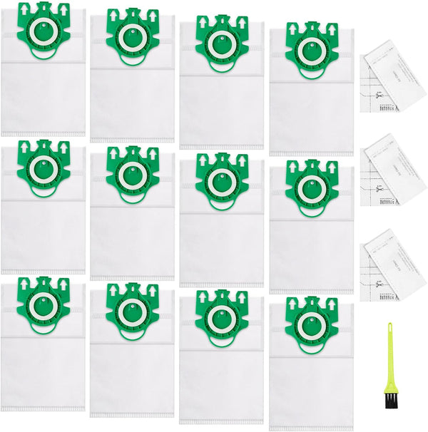 Type U 3D Airclean Vacuum Bags, 12 Packs Compatible for Miele S7000-S7999 Upright and Dynamic U1 Series