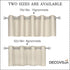 DECOVSUN Light Beige Grommet Valance - 70 Inch Wide by 18 Inch Long Blackout Curtain for Kitchen, Living Room, Bedroom