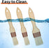3 Pcs Natural Bristle Pastry Brush Set - Cooking, Food, Butter, and BBQ Brushes for Sauce and Baking