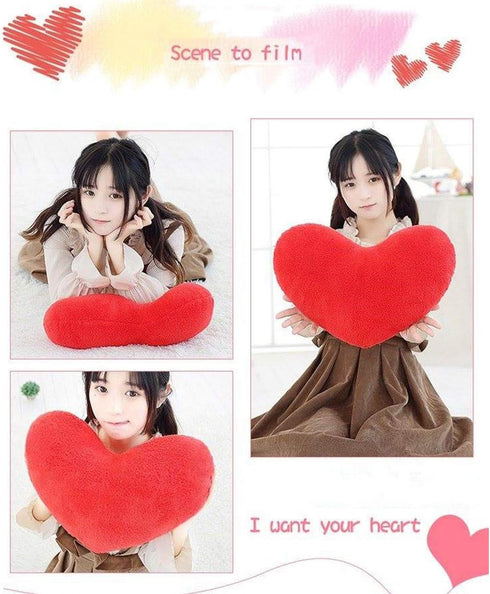 YINGGG Cute Plush Red Heart Pillow, Love Pillow Cushion Toy, Throw Pillows for Kids' Friends, Decorative Pillows