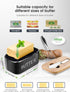 Set 2, AISBUGUR Butter Dish with lid Ceramics Butter Keeper Container with Knife and High- quality Silicone Sealing