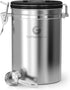 Coffee Gator Coffee Canister, 22oz, Airtight Stainless Steel Kitchen Food Storage Container, Silver, with Date Tracker