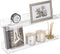 18'' Clear Acrylic Bookshelf 2 Pack, Acrylic Floating Book Shelves, Wall Mounting